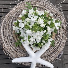 Kranz weiss/grau zum Bepflanzen 40 cm – by Grete & Paula